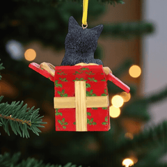 Weihnachtsbaum Anhänger für Catlover – Katze in Geschenk von Lisa Parker