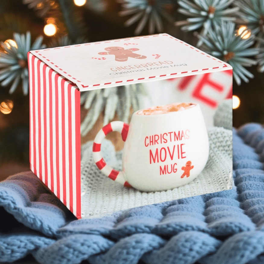 Weihnachtsfilm Tasse mit Lebkuchenmann – Perfekt für Cozy Winterfilme