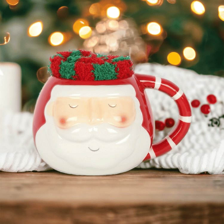 Weihnachtsmann Tasse  & Kuschelsocken Set