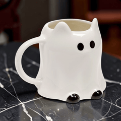 Spooky Katzen Geister Tasse – Keramik Becher