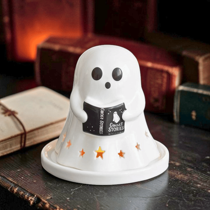 Geister Teelichthalter / Räucherkegel – Summerween Keramik Deko