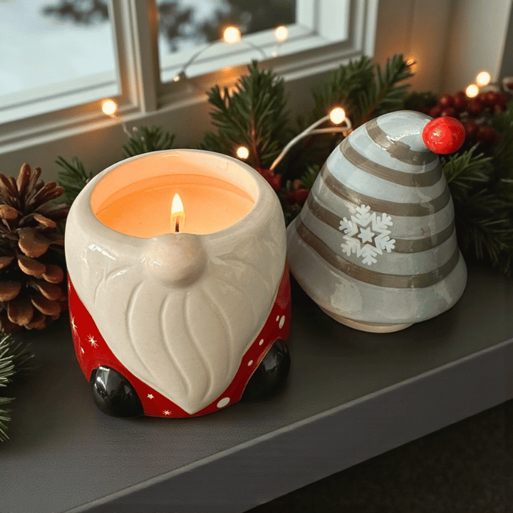 Wichtel Kerze – Weihnachtswichtel mit Duft nach Winterbeeren oder Tannenzweigen