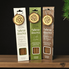 Winter Räucherstäbchen Geschenkset – Cozy Winterdüfte mit Holzhalter