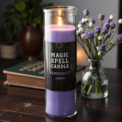 Wohlstand Ritualkerze "Lavendel" – Witchy Zauberkerze für Intention & Cozy Rituale