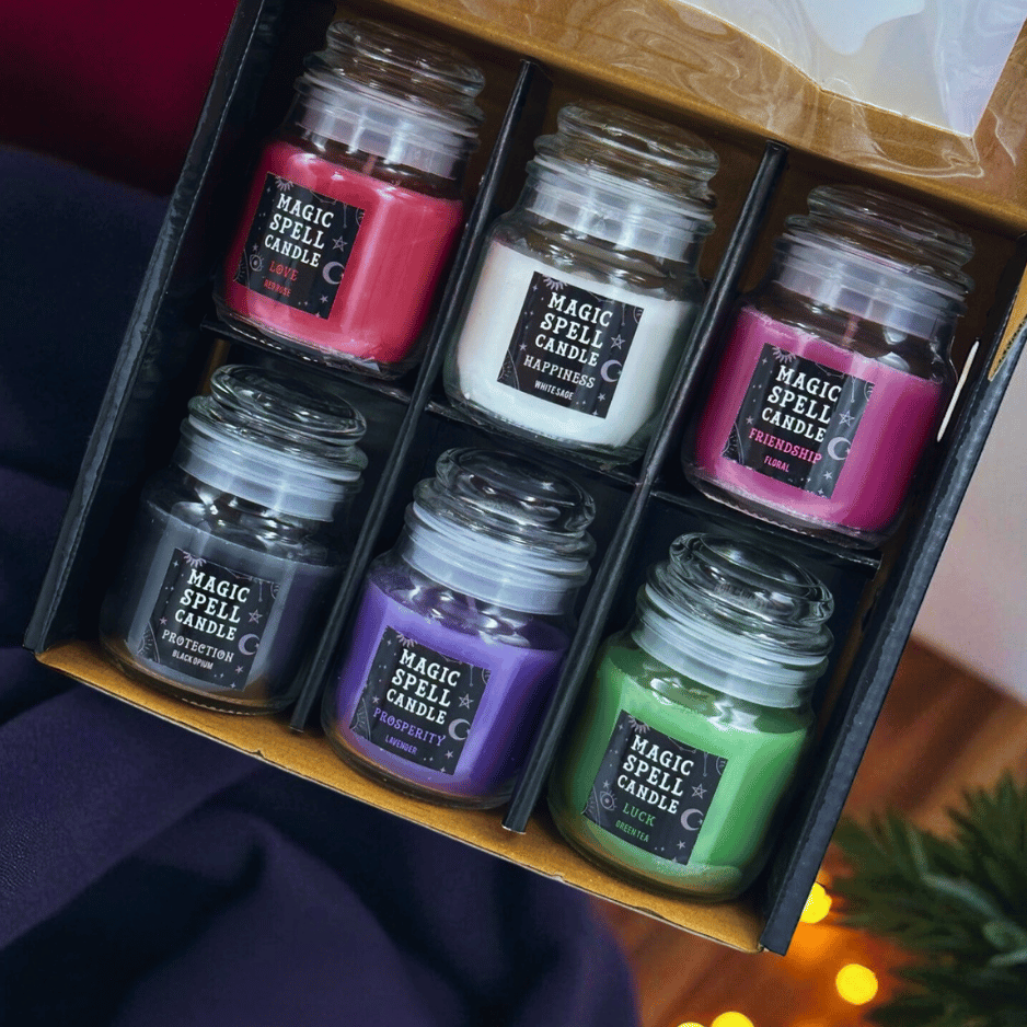 Zauberkerzen 6er-Set – Manifestation, Zauberei & Magische Rituale