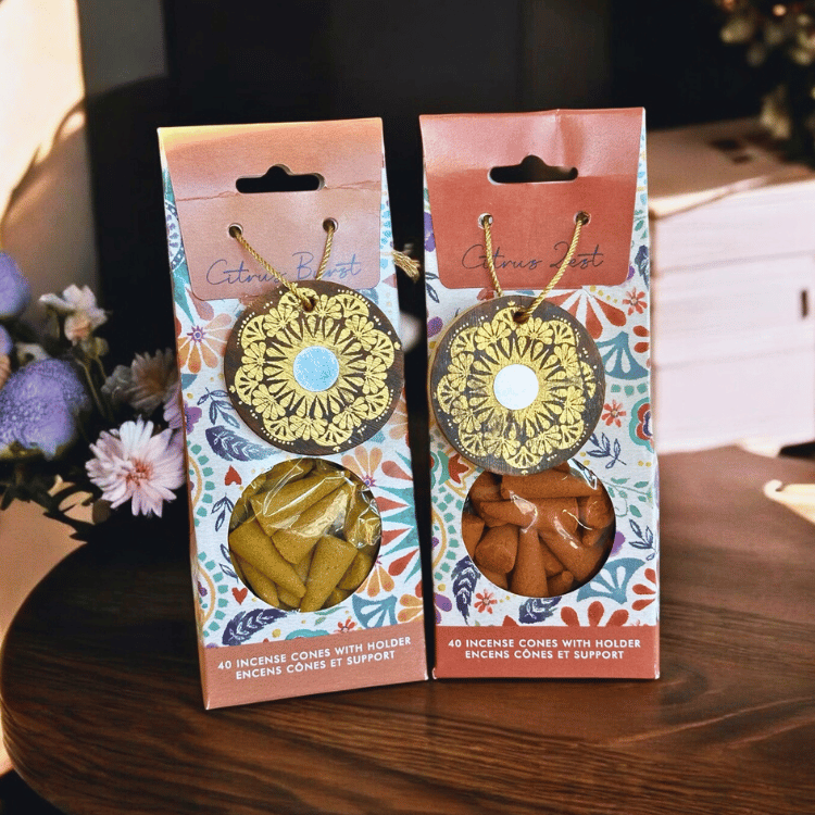 Zitruszauber Räucherkegel – 2er Set