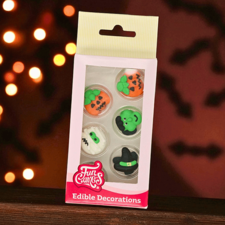 Zuckerdekoration Kürbis, Mumie & Hexenhut – Gruseliges Halloween Set