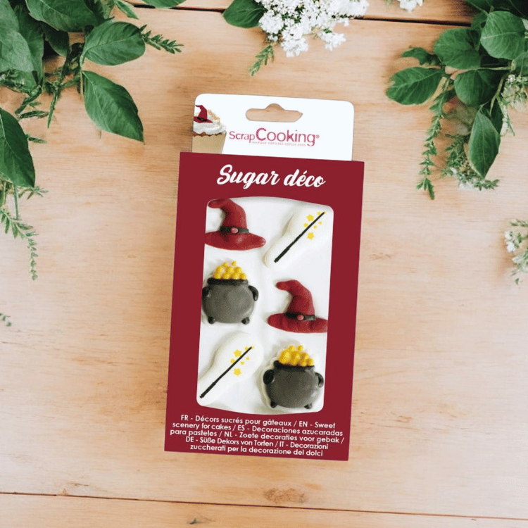 Zuckerdekoration Zauberhut, Kessel & Zauberstab – Magisches Set