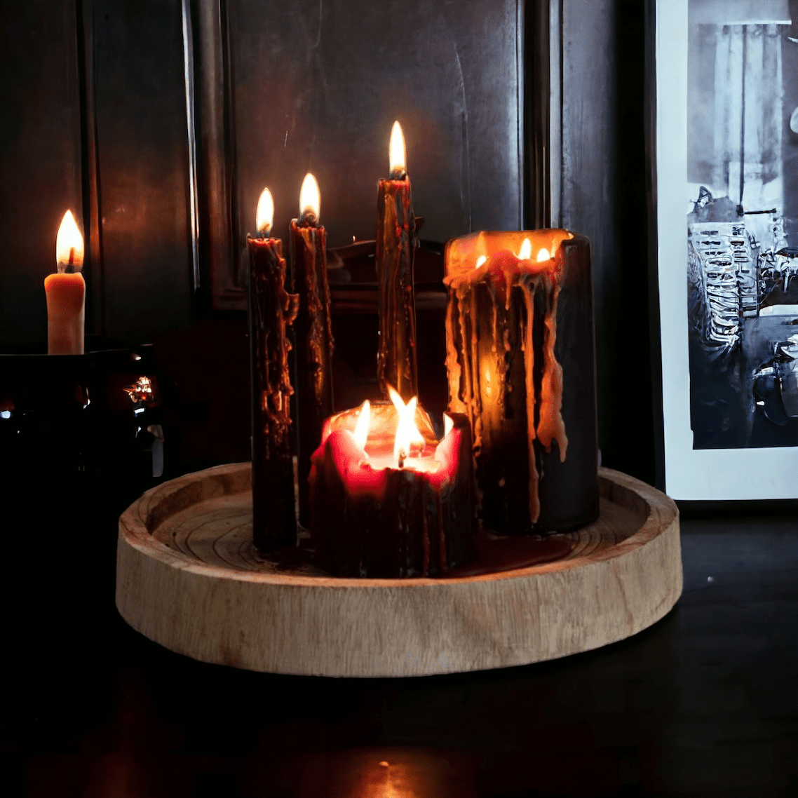 Vampir Kerzen ROTE Tränen!  Schwarze Kerzen