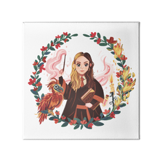 qualitativ hochwertige Leinwand mit einzigartigem Harry Potter inspirierten Portrait roter Gryffindor Hintergrund